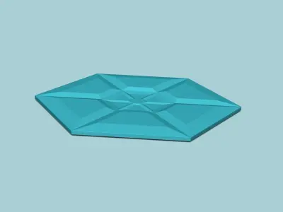 Hexagonal Wall Panel A15 Star - Interior Design Decoration 3D print model