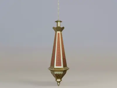 Arabian hanging lantern 3D model