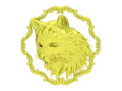 Luxury Wolf Head Pendant Jewelry Design  3986 3D print model