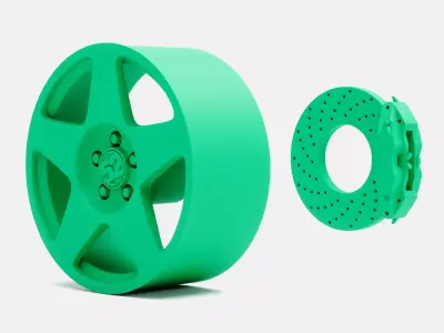 18x8 Fifteen52 Wheel and Brake 3D print model