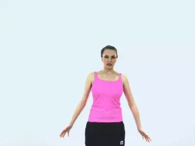 Dream L Animated Rigged Sports Woman Low-poly 3D model
