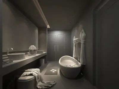 Modern Bathroom 3D model buy