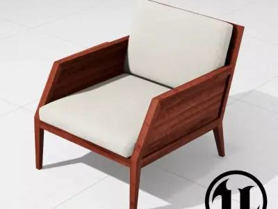Raffa Chair UE4 Low-poly 3D model