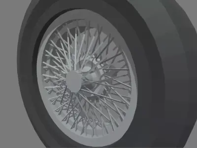 Low Poly Wheel 03 Low-poly 3D model
