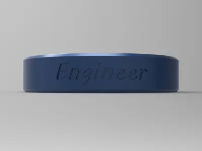 Engineer Ring Blue 3D print model