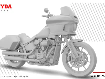 H-D Low Rider Cruiser Bike 3D model