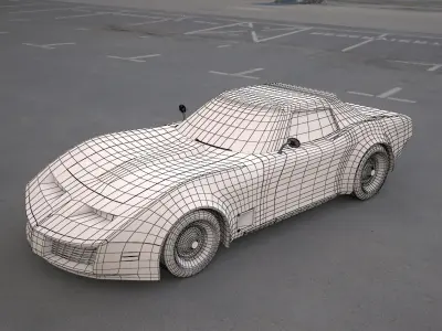 chevrolet corvette c3 concept 3D model