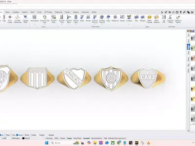 PACK OF 5 SOCCER RINGS 3D print model