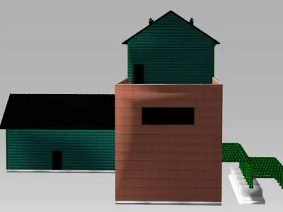 Barracao Industrial 3D model