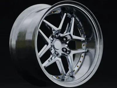 Blitz Type 03 Aftermarket Wheel Low-poly 3D model