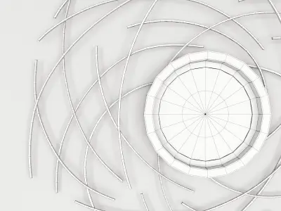 John Richard Abstract Mirror Wall Decor 3D model