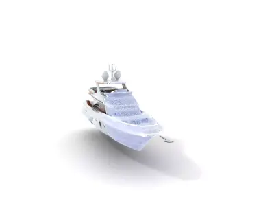 Luxury Yacht Exterior model pack Low-poly 3D model