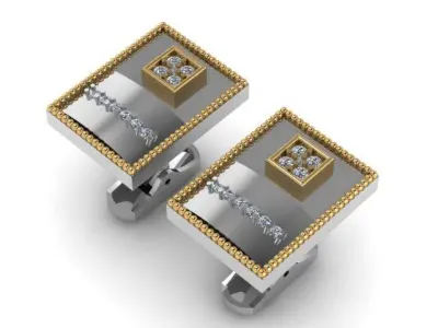Diamonds Cufflinks For Men Ready To Print 3D print model
