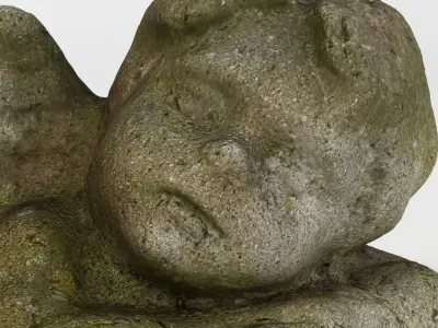 Angel Statuette 003 3D model