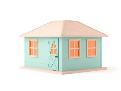 Pastel Playhouse model pack Low-poly 3D model
