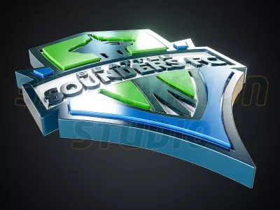 Seattle Sounders logo - Cinematic - 3D print 3D model