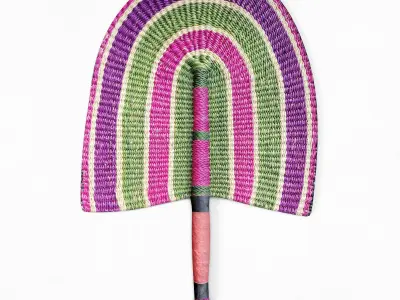 African Handwoven Fan 40 3D model