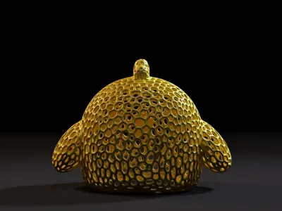 Chicken ball Voronoi 3D print model