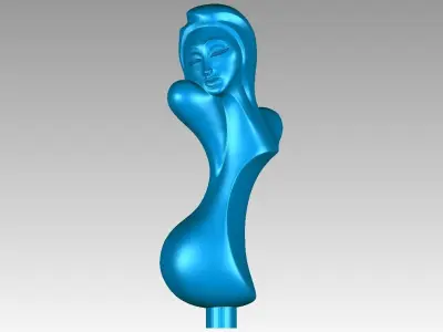 3D print and CNC girl sculpture Free 3D print model