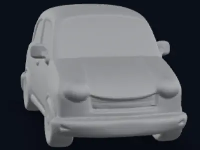 Cartoon car 3D model