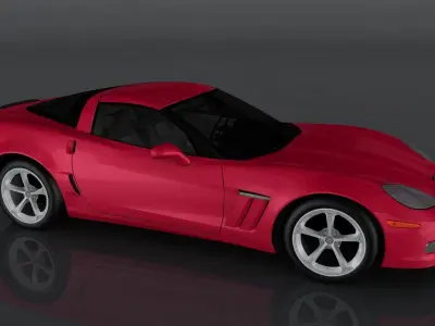 Chevrolet Corvette C6 2010 Low-poly 3D model