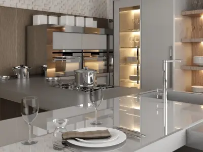 modern kitchen 2 3D model