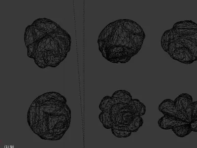 Flowers decor ornament v-3D model 01 3D model