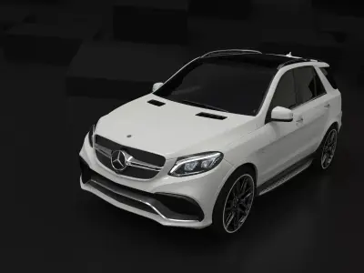 Mercedes-Benz GLE63S AMG 2017 Low-poly 3D model
