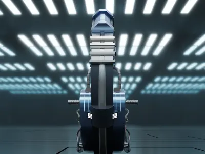 Sci-fi motorbike 3D model