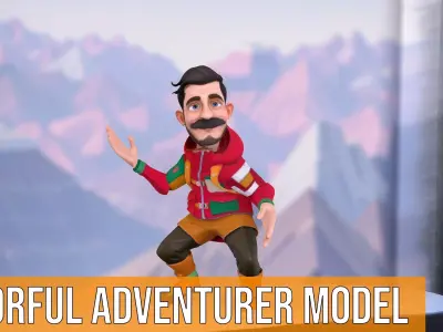 Colorful Adventurer model pack Low-poly 3D model