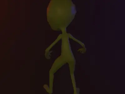 Sci-Fi Alien Rigged and Animated Free low-poly 3D model