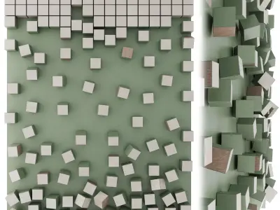 Wooden panel 3D model