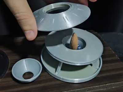 Alien UFO Incense Cascade - Spaceship Decoration 3D print model