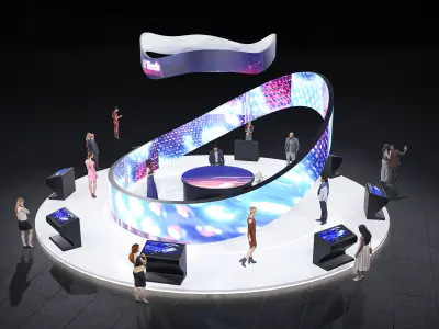 exhibition Low-poly 3D model 8