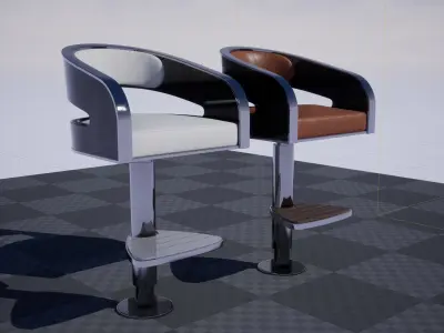 TYC-134 Bar Chair Low-poly 3D model