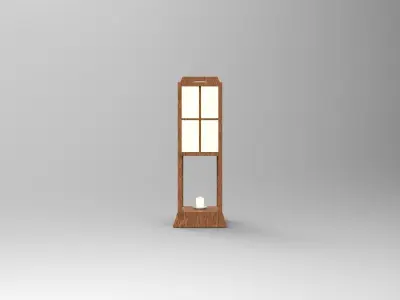 lantern Z wooden lamp 3D model