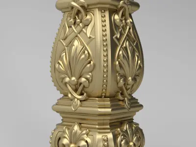 Carved Column 3D model shop