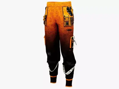 HipHop Pants Low-poly 3D model