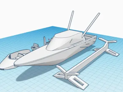 Fishing Charters 48ft Viking Ship 3D print model