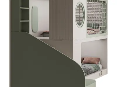 Bunk bed for children 2 3D model