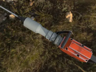 Industrial jackhammer - Low Poly - Game ready Low-poly 3D model