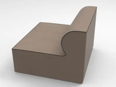 Polk Sofa Low-poly 3D model