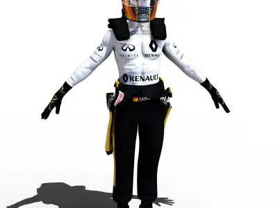 Carlos Sainz 2018 Low-poly 3D model