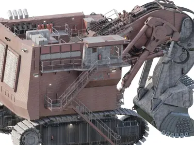 backhoe rh mining 3D model