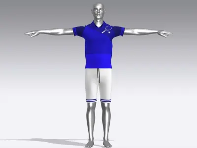 Tennis Player Uniform Low-poly 3D model