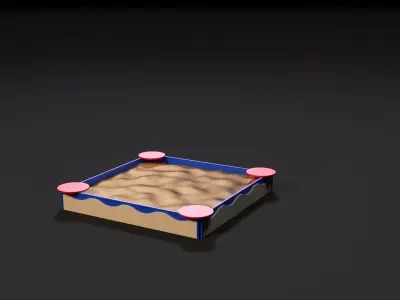 Sandbox with waves 3D model