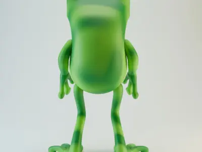 Cartoon Frog 3D Model Low-poly 3D model