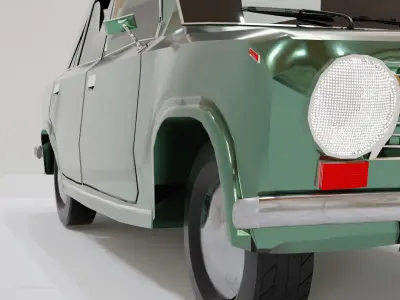 Low Poly Classic Car 3D Model  Free low-poly 3D model