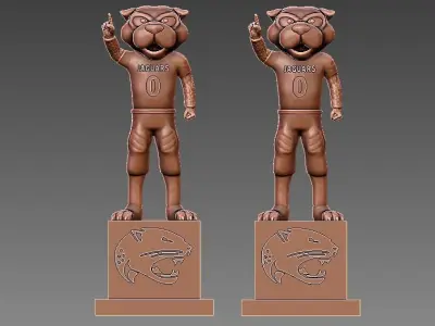 NCAA - South Alabama Jaguars mascot statue - 3d Print 3D print model