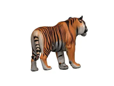 Tiger Low-poly 3D model 8